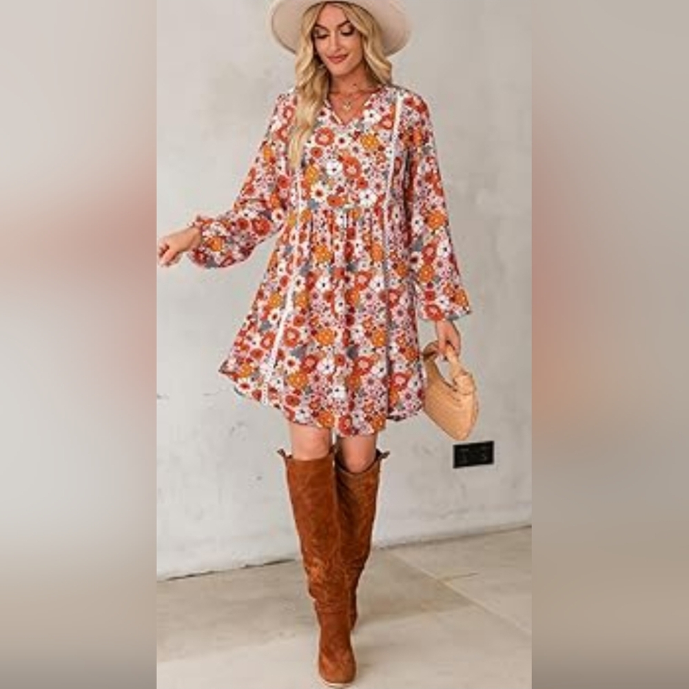 DOKOTOO, Floral Boho Dress